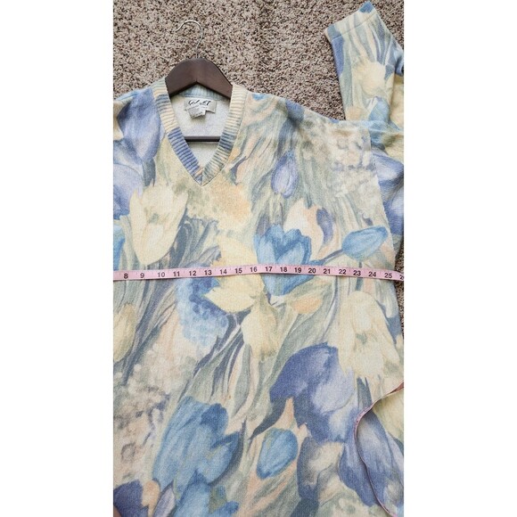 Vintage Gabriella Cardigan cotton Blend Women2x Cream Blur Boxy Grannycore ITALY - Picture 4 of 6